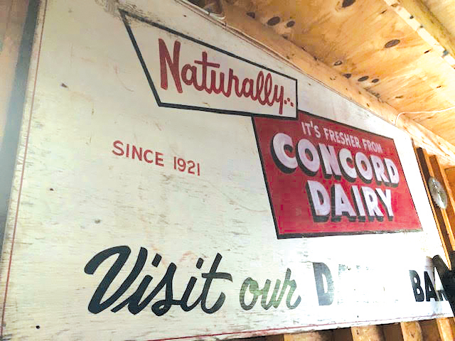 Concord Dairy Sign