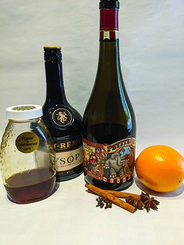 Mulled wine by the fire