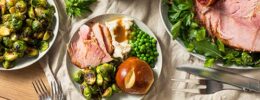Homemade Glazed Holiday Ham Roast with All the Sides
