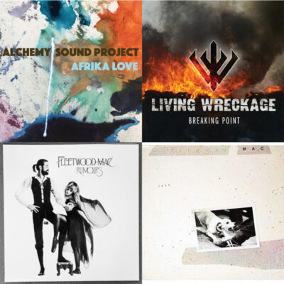 four album covers collage