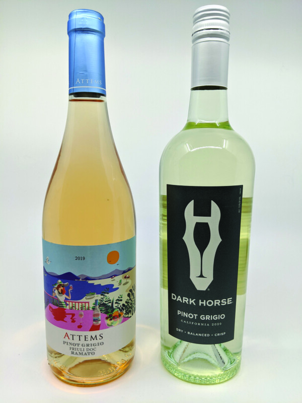 Two takes on pinot grigio