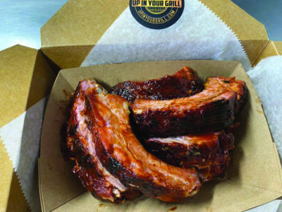 Ribs in take out box