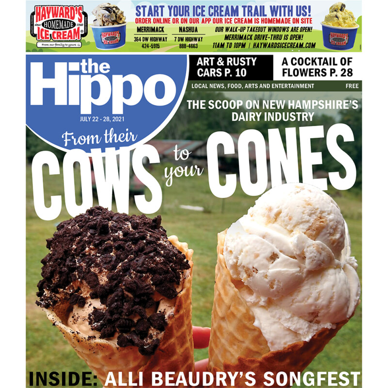 front cover of newspaper displaying two ice cream cones and text