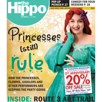 Hippo cover showing a costumed princess on a sparkly background