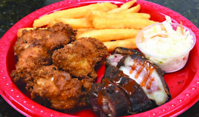 Wing dings and rib tip combo plate