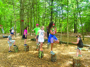kids playing a game at summer camp