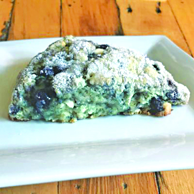 Blueberry and white chocolate scones