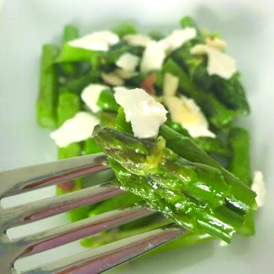 Asparagus, feta and lemon salad
