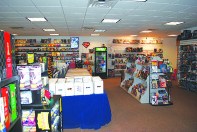 inside of comic book store