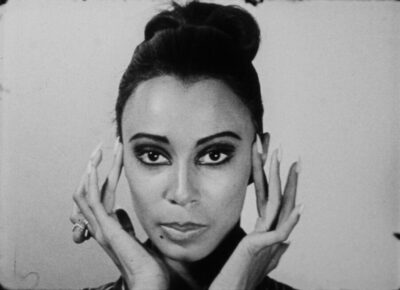 Donyale Luna in a film still from an Andy Warhol screen test.