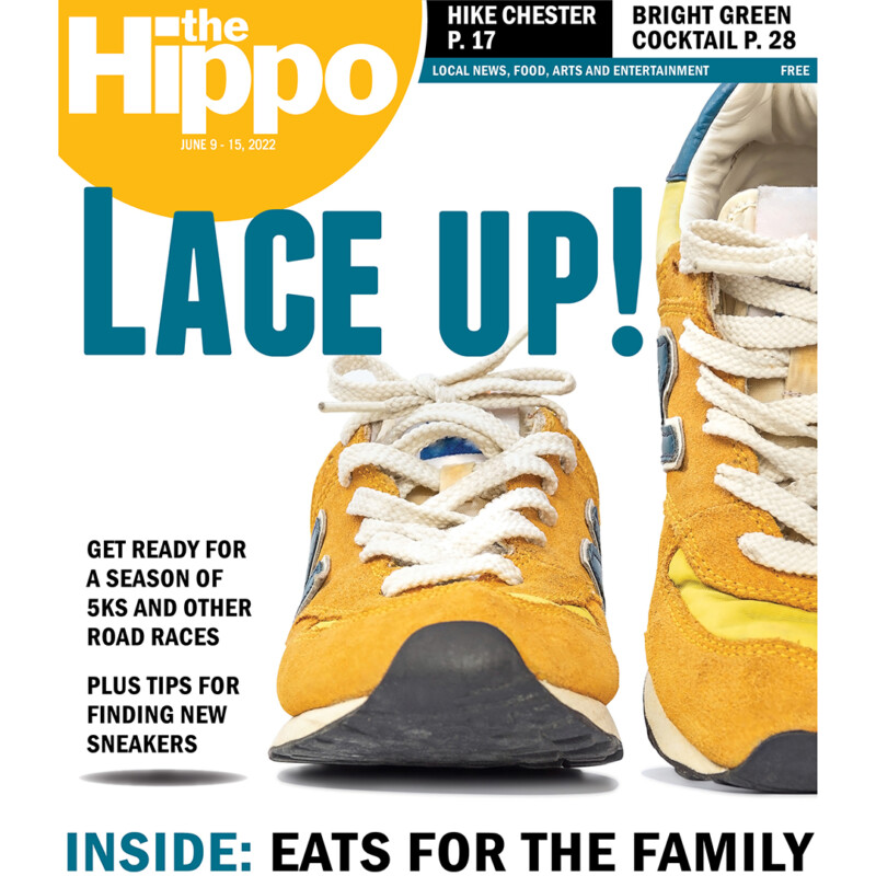 front page of Hippo, pair of sneakers