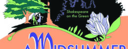 poster for production of Midsummer Night's Dream featuring illustrated forest