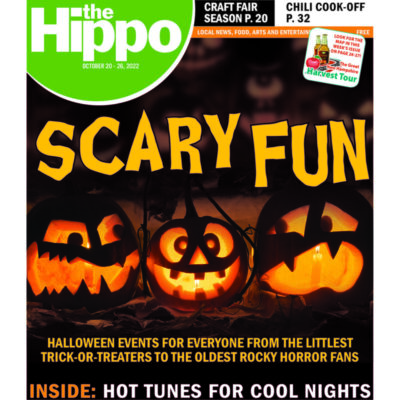 Hippo cover with goofy jack-o-lanterns and the headline Scary Fun
