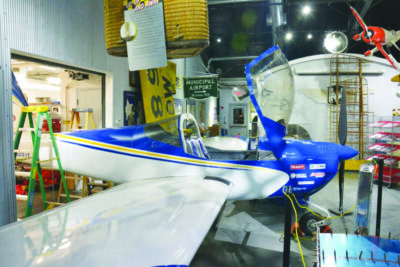 small two seat plane on display