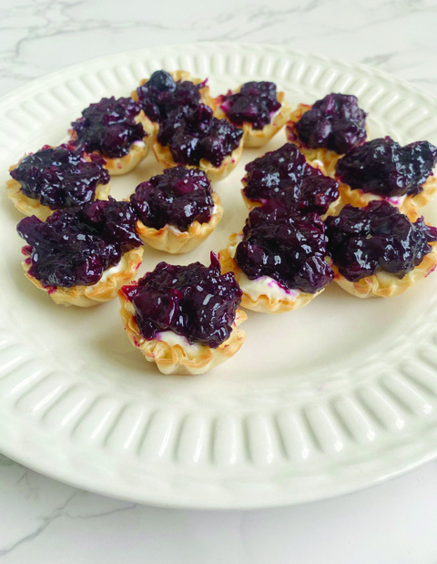 Handheld tarts bursting with blueberries