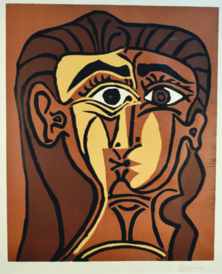 Pablo Picasso, Portrait de Jacqueline de Face II, 1962. Courtesy of the Currier Museum of Art