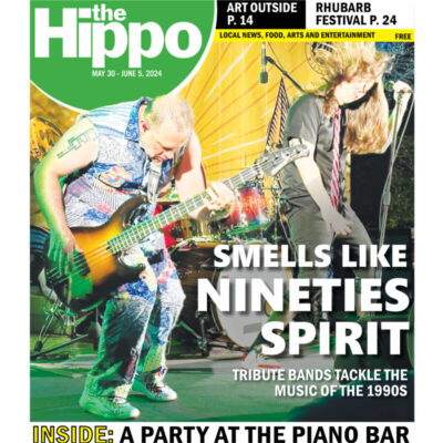 front page of Hippo showing band members on stage