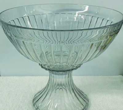 cut glass punch bowl with flared base