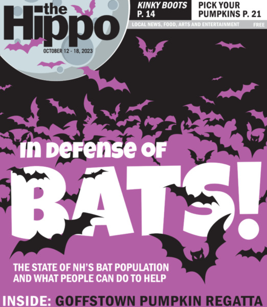 cover page with text in defense of bats showing graphic illustrations of flying bats