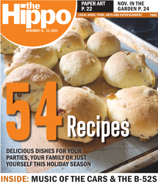 cover page with text 54 recipes showing close up of round rolls on baking pan