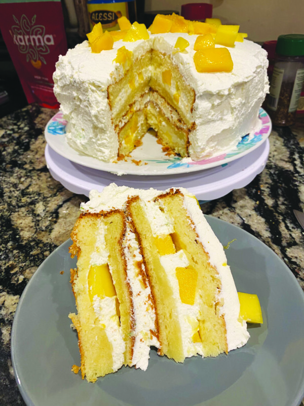 Mango Cake with Mascarpone Frosting