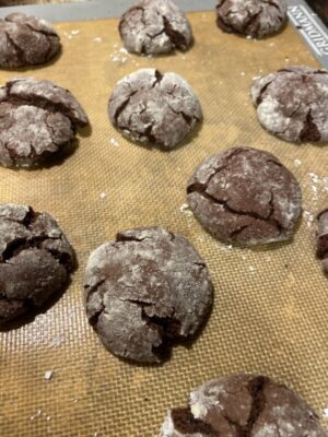 Chocolate Mint Crinkle Cookies. Photo by John Fladd.