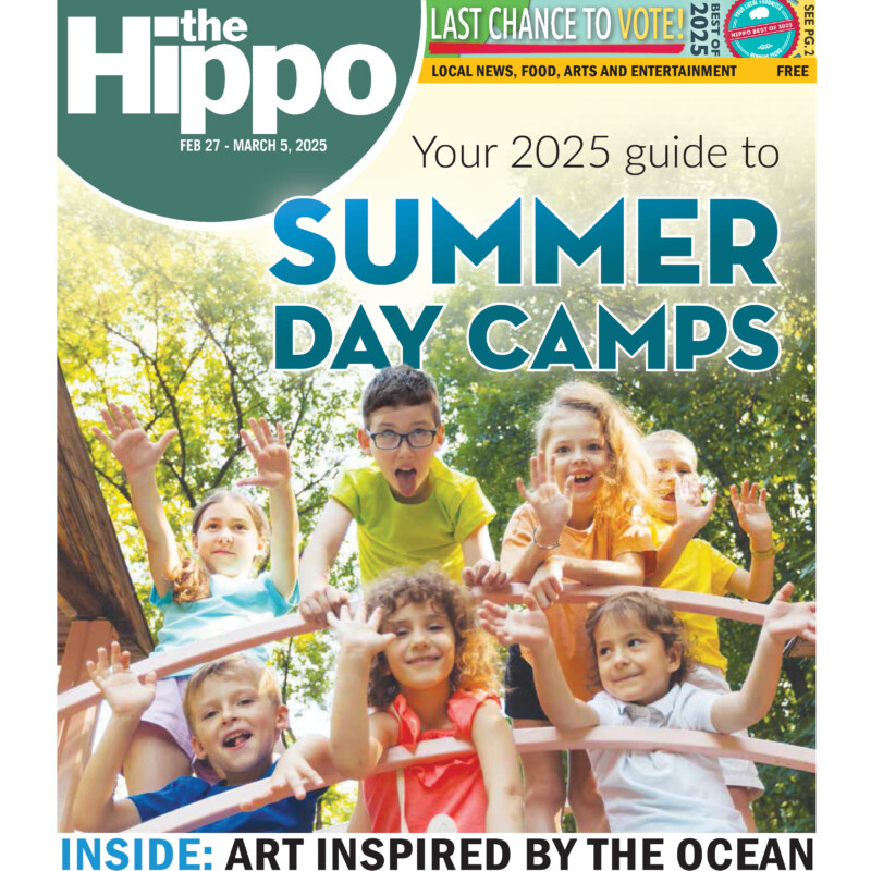 A Hippo cover about summer camps with a group of kids smiling and laughing