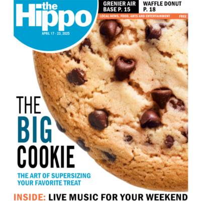 A Hippo cover with a very big cookie on it!