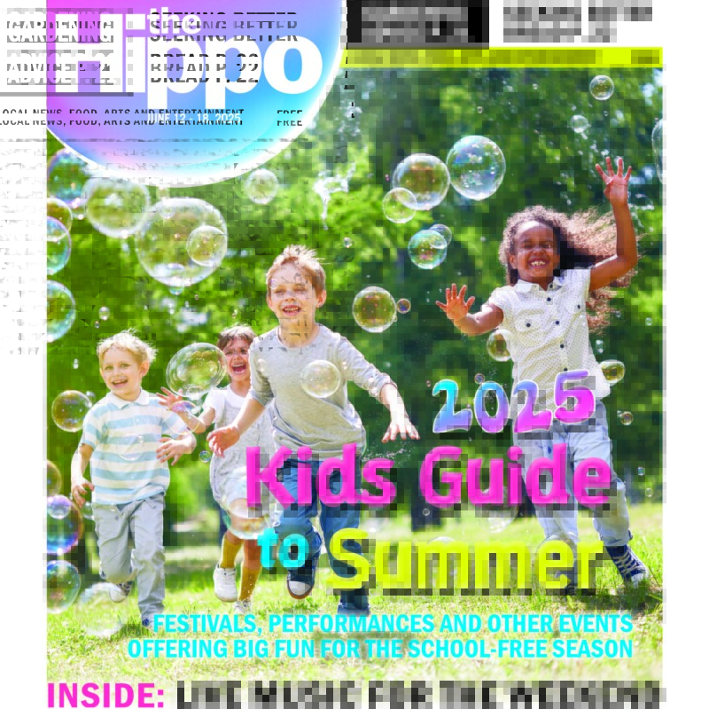 A Hippo cover shows a bunch of kids running and having fun in summer surrounded by bubbles