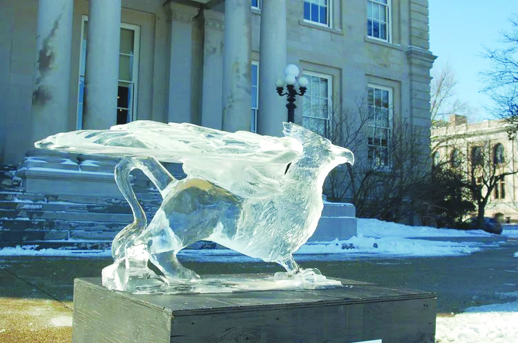 Ice carving, axe throwing