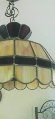 stained glass hanging lamp