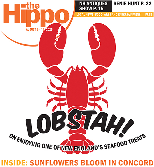 frontpage of Hippo with minimalist design, a flat graphic of a red lobster centered on the page with text overlaying it: Title text reads Lobstah!
