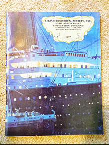 booklet with photo of titanic on cover