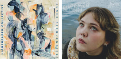 album covers for Lightheaded Collective, Inner Frequencies and Jess Kerber, The World Is Dark But I Want It to Be Funny